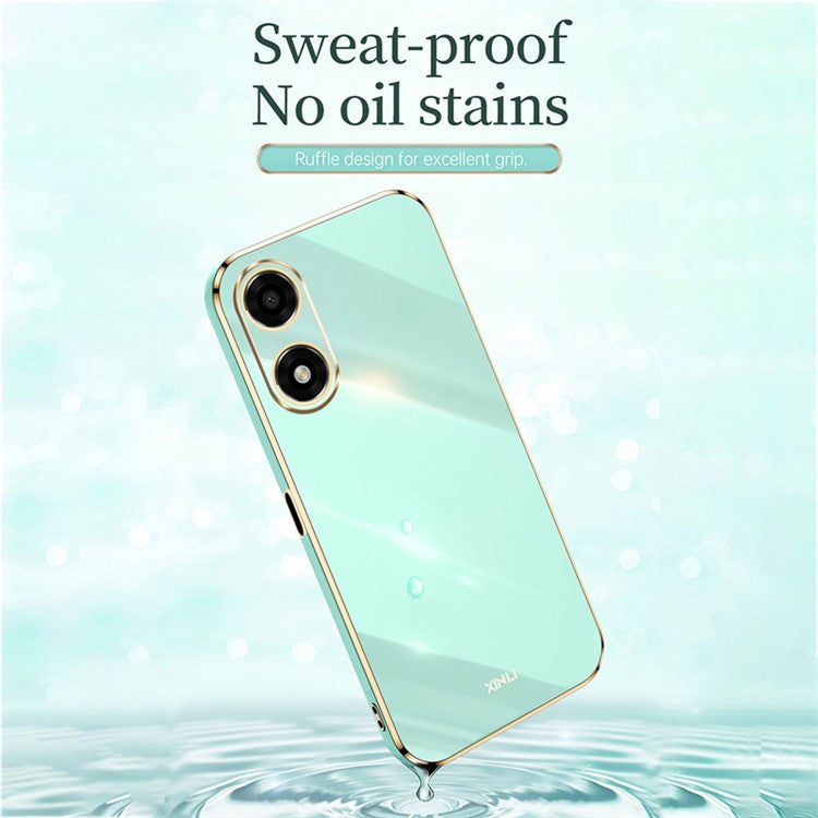 XINLI For Oppo A2x 5G Case Camera Lens Protection TPU Phone Cover - Blue