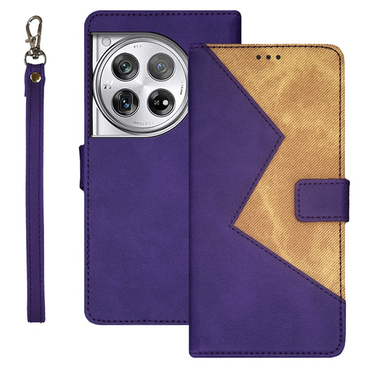 IDEWEI For OnePlus 12 5G Stand Case Card Holder PU Leather Phone Cover - Purple