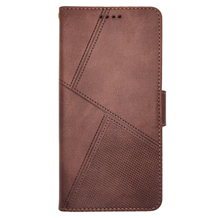 IDEWEI For OnePlus 12 5G Magnetic Case Leather Calf Texture Shockproof Wallet Phone Cover - Brown