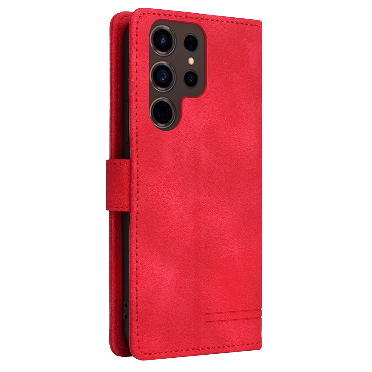 007 Series For Samsung Galaxy S24 Ultra Magnetic Phone Case Skin-touch Anti-scratch Cover - Red