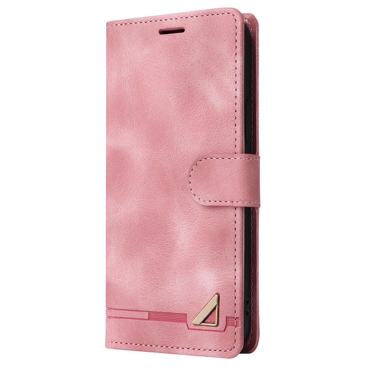 007 Series For Samsung Galaxy S24+ Case TPU+PU Leather Magnetic Skin-touch Phone Stand Cover - Pink