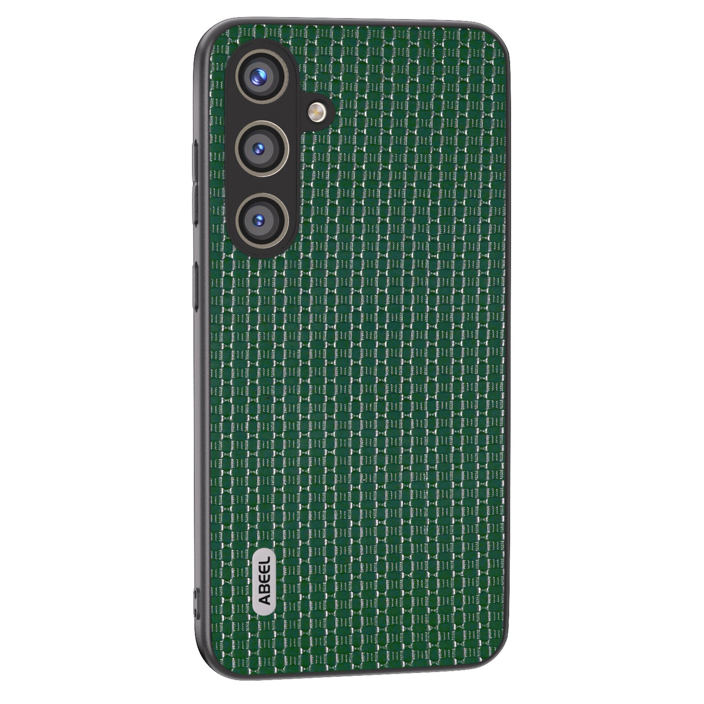 ABEEL For Samsung Galaxy S24+ Case Genuine Cow Leather Skin Phone Cover Anti-slip - Green