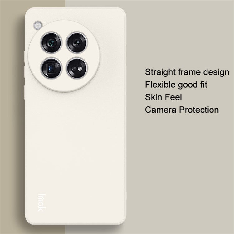 IMAK UC-4 Series for OnePlus 12 5G Cell Phone Case Drop-resistant Straight Edge Protective Cover - White