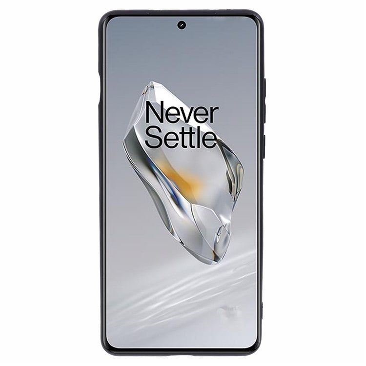 For OnePlus 12 5G Case Drop-resistant Glossy TPU Phone Back Shell with Precise Lens Cutouts - Black