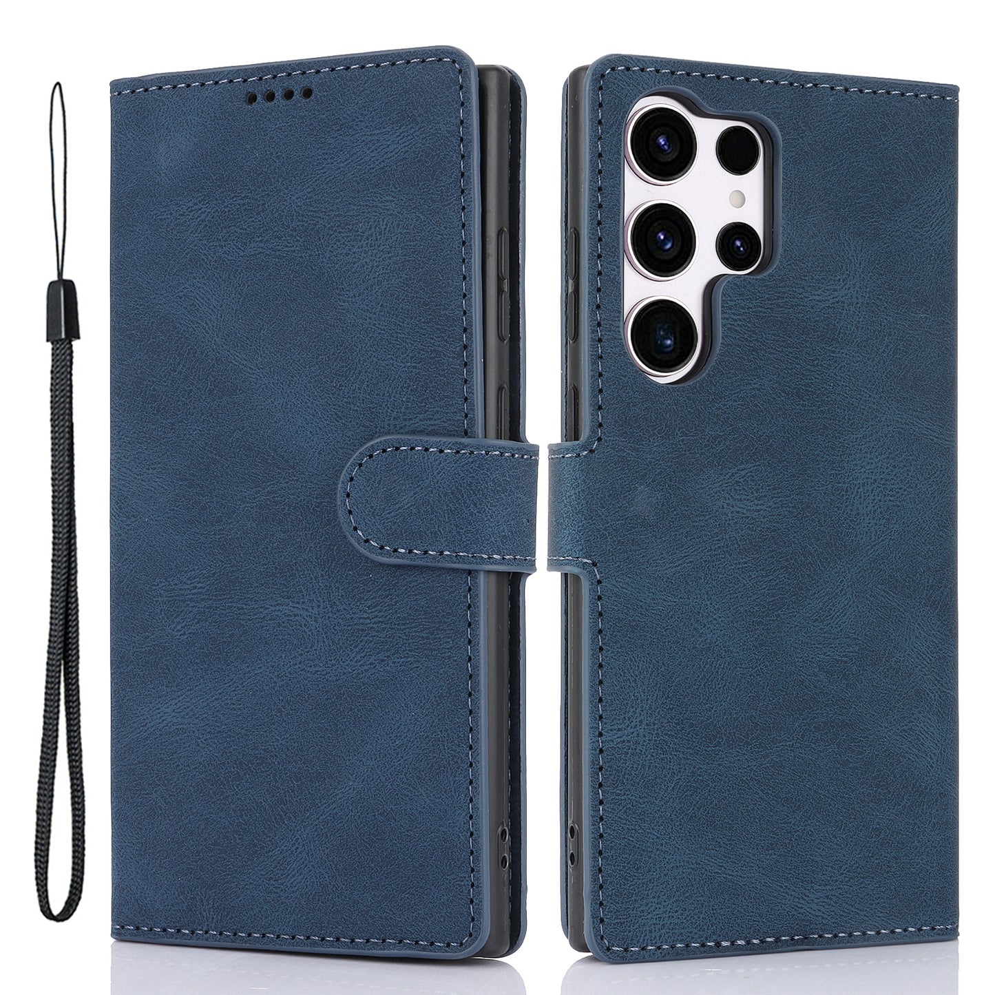 For Samsung Galaxy S24 Ultra Dreamy Leather Case Wallet Stand Phone Cover - Blue