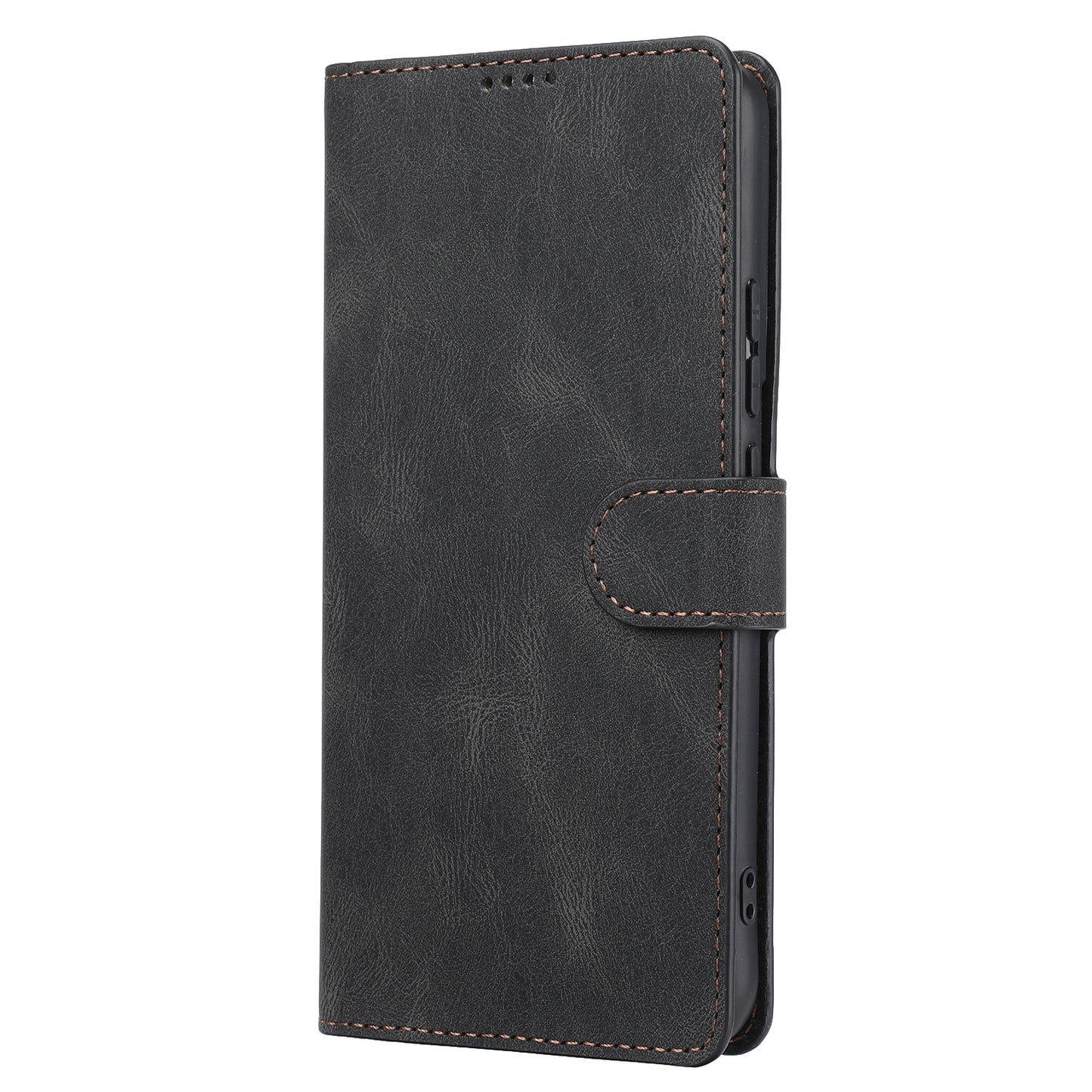 For Samsung Galaxy S24+ Leather Case Wallet Stand Classic Phone Cover - Black