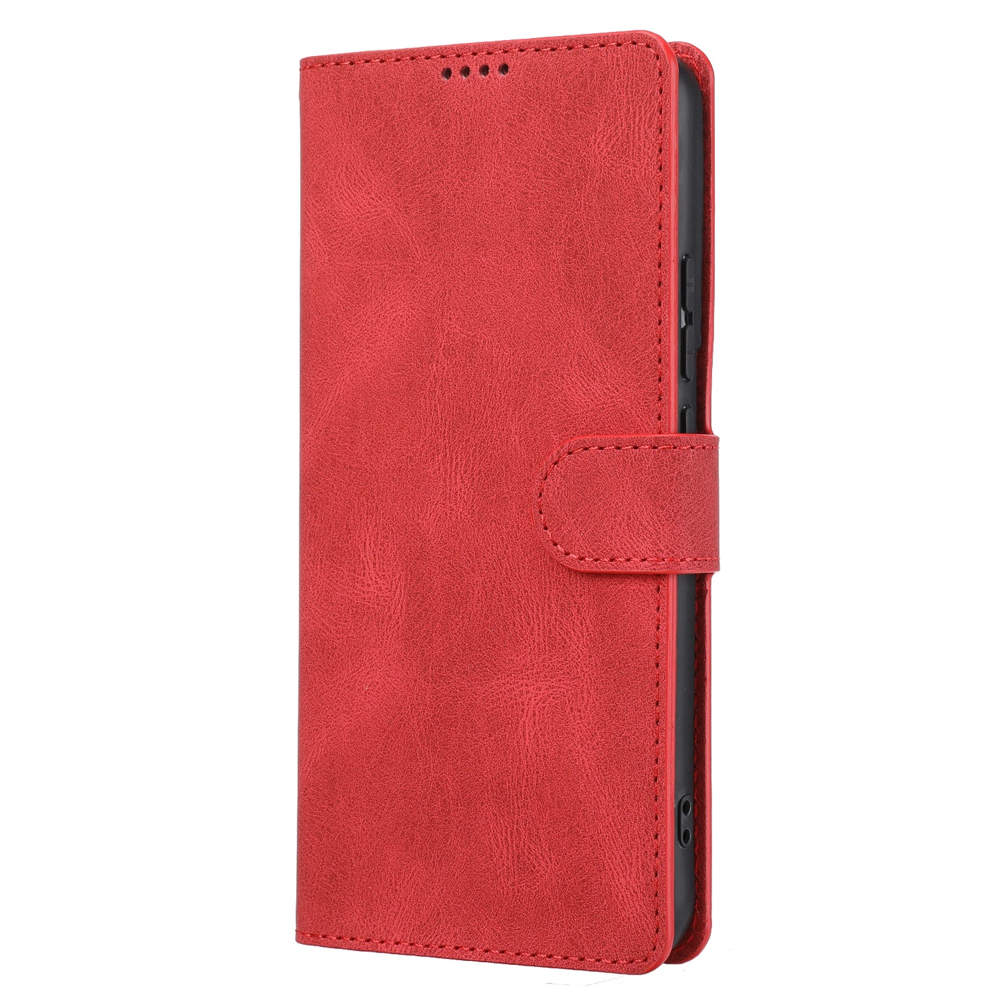 For Samsung Galaxy S24+ Leather Case Wallet Stand Classic Phone Cover - Red