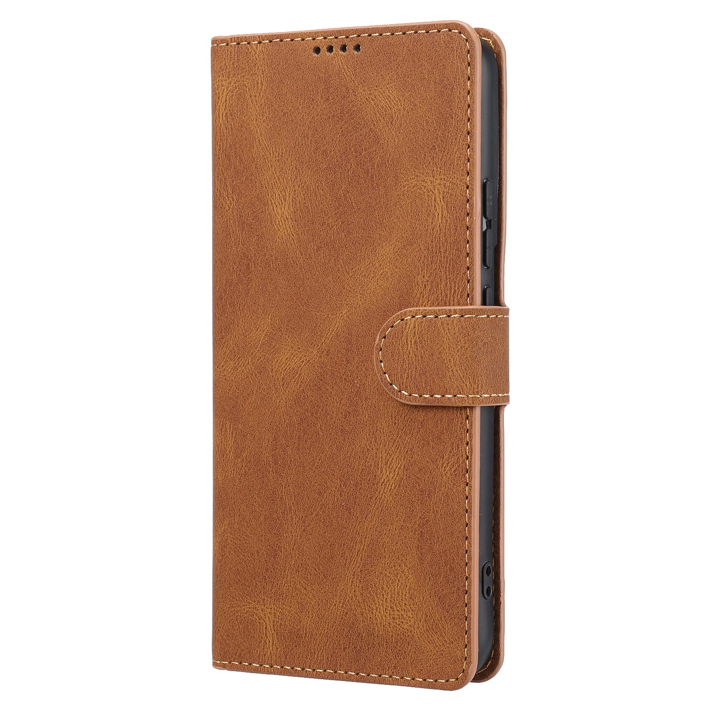 For Samsung Galaxy S24+ Leather Case Wallet Stand Classic Phone Cover - Brown