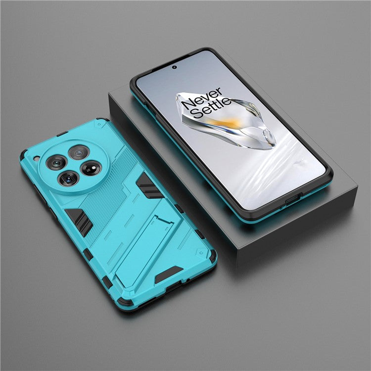 Case for OnePlus 12 5G Built-in Kickstand Dual-Layer TPU+PC Phone Cover - Baby Blue