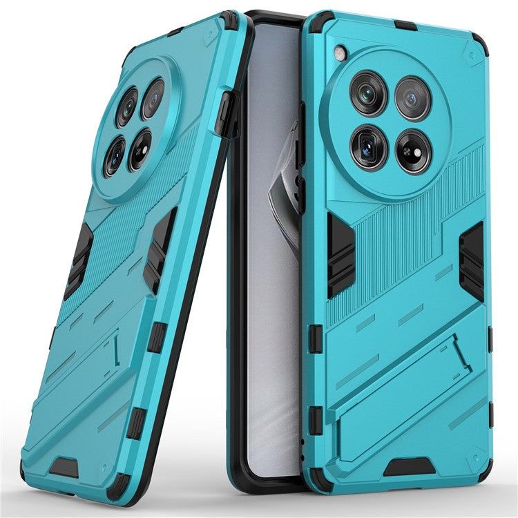 Case for OnePlus 12 5G Built-in Kickstand Dual-Layer TPU+PC Phone Cover - Baby Blue