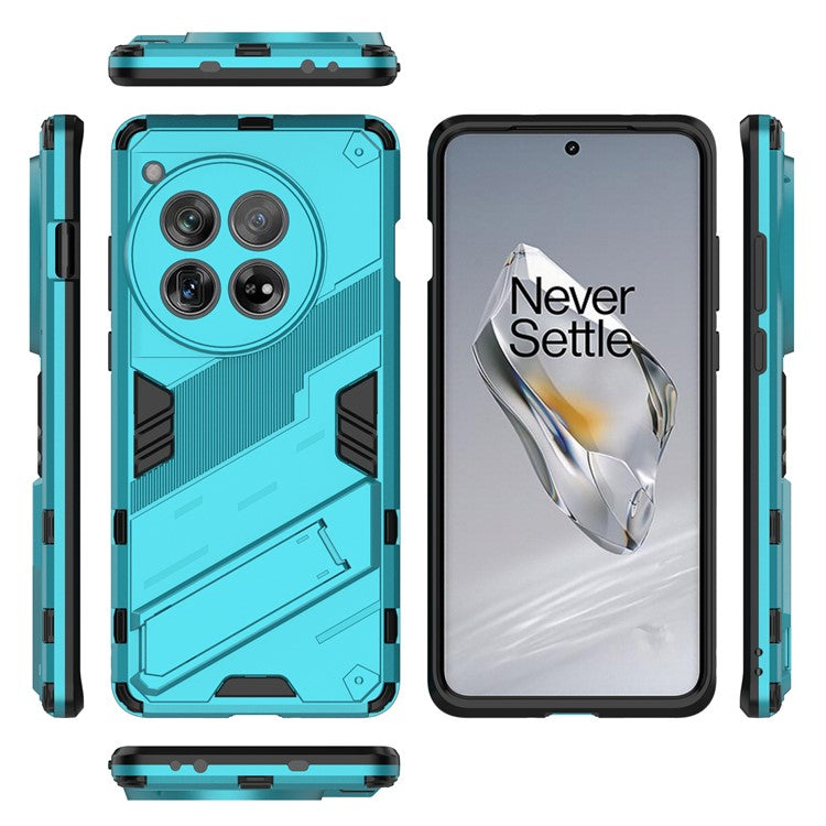 Case for OnePlus 12 5G Built-in Kickstand Dual-Layer TPU+PC Phone Cover - Baby Blue