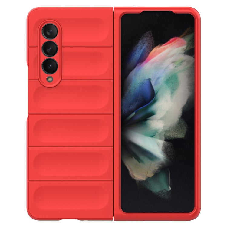 For Samsung Galaxy Z Fold3 5G Hard PC Phone Case Anti Scratch Protection Folding Cover - Red