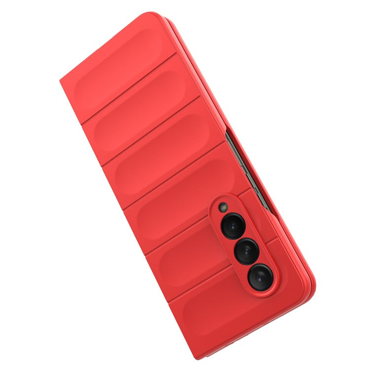 For Samsung Galaxy Z Fold3 5G Hard PC Phone Case Anti Scratch Protection Folding Cover - Red