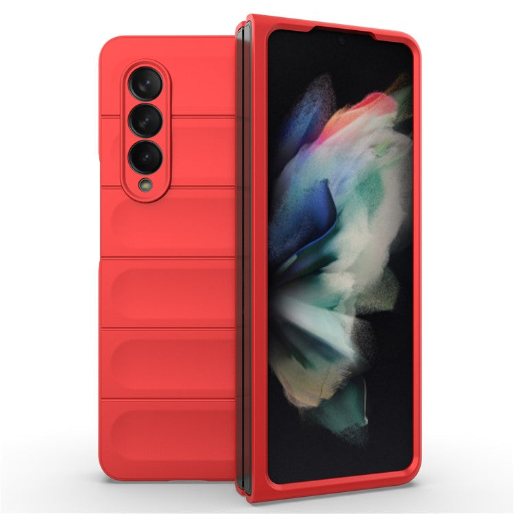 For Samsung Galaxy Z Fold3 5G Hard PC Phone Case Anti Scratch Protection Folding Cover - Red