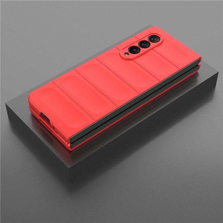 For Samsung Galaxy Z Fold3 5G Hard PC Phone Case Anti Scratch Protection Folding Cover - Red