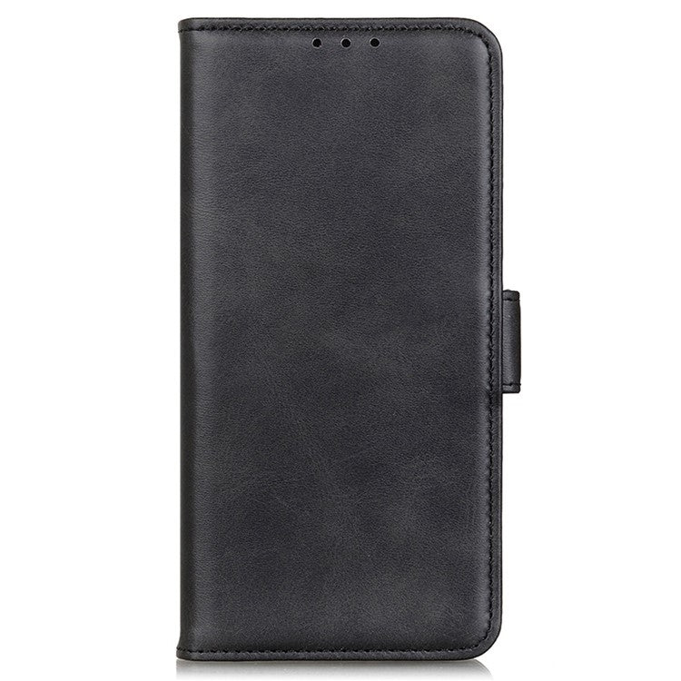 For OnePlus 12 5G Phone Protective Leather Case Magnetic Clasp Calf Texture - Black