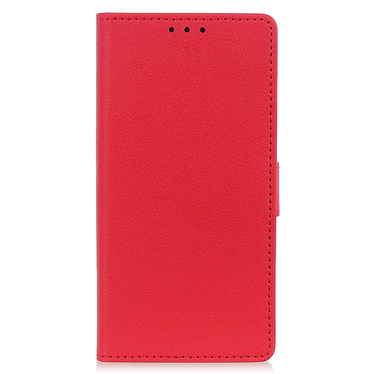 For OnePlus 12 5G PU Leather Case Phone Cover Stand Wallet - Red