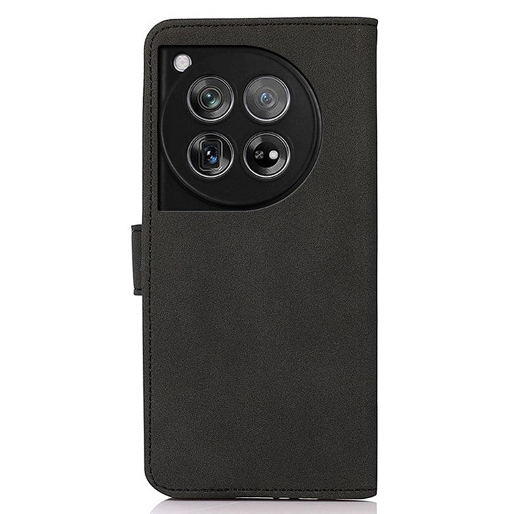 KHAZNEH For OnePlus 12 5G Wallet Phone Case Leather Protective Sleeve - Black