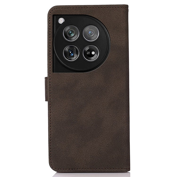 KHAZNEH For OnePlus 12 5G Wallet Phone Case Leather Protective Sleeve - Brown