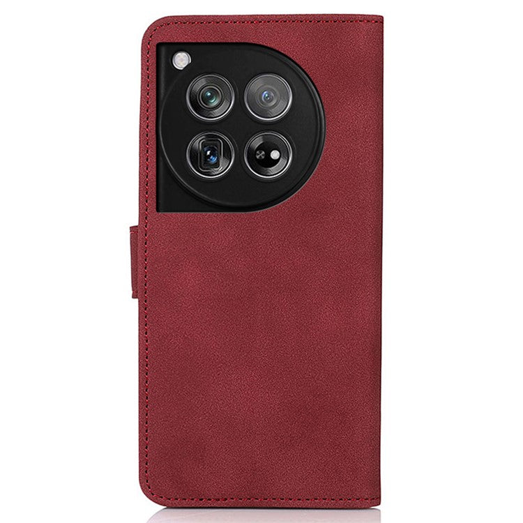 KHAZNEH For OnePlus 12 5G Wallet Phone Case Leather Protective Sleeve - Red