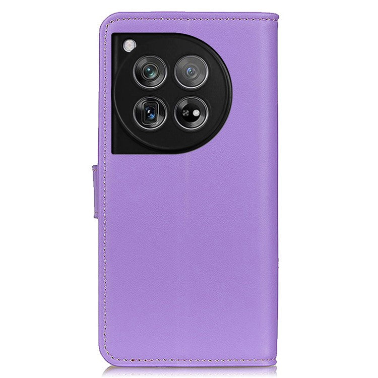 For OnePlus 12 5G Leather Case Wallet Protective Phone Cover - Purple