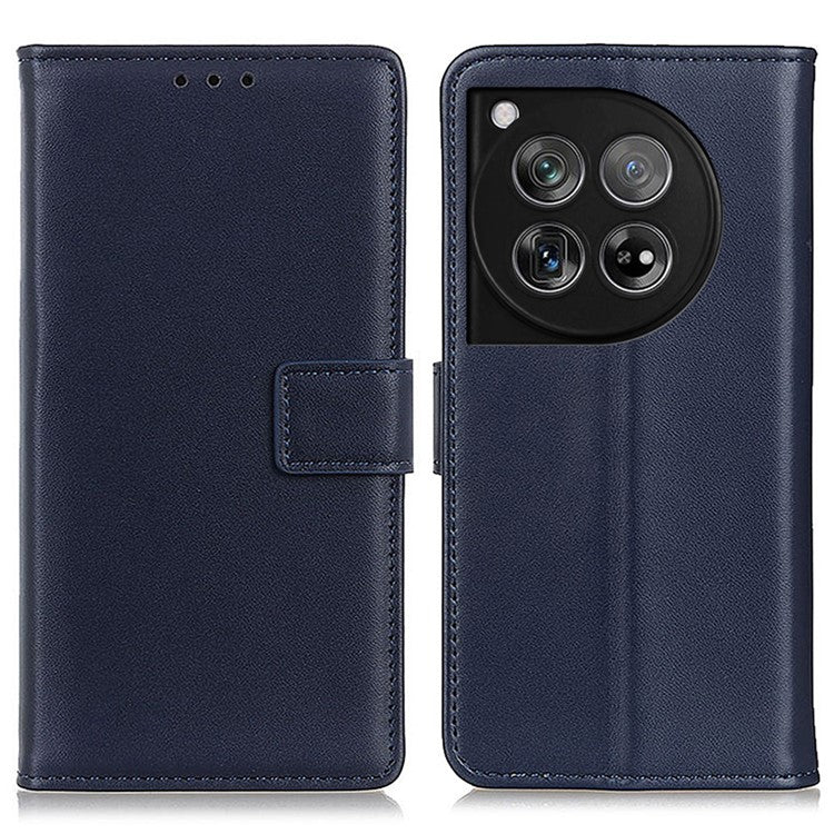 For OnePlus 12 5G Leather Case Wallet Protective Phone Cover - Blue