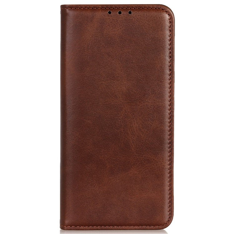 For OnePlus 12 5G Split Leather Case Wallet Stand Phone Cover - Coffee