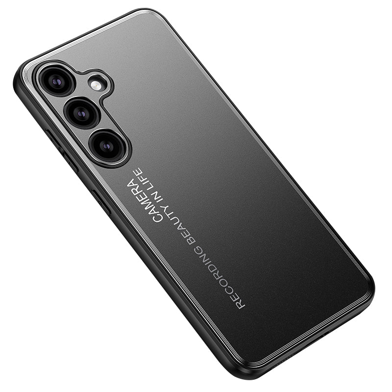 For Samsung Galaxy S24+ Case Drop-resistant TPU + Aluminium Alloy Heat Dissipation Phone Shell - Black