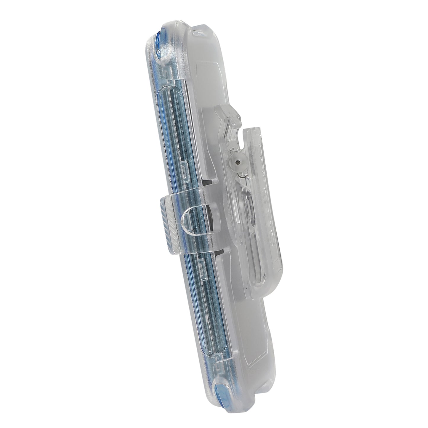 For Samsung Galaxy S24 Matte Slide Holster Phone Case Belt Clip Kickstand - Sky Blue