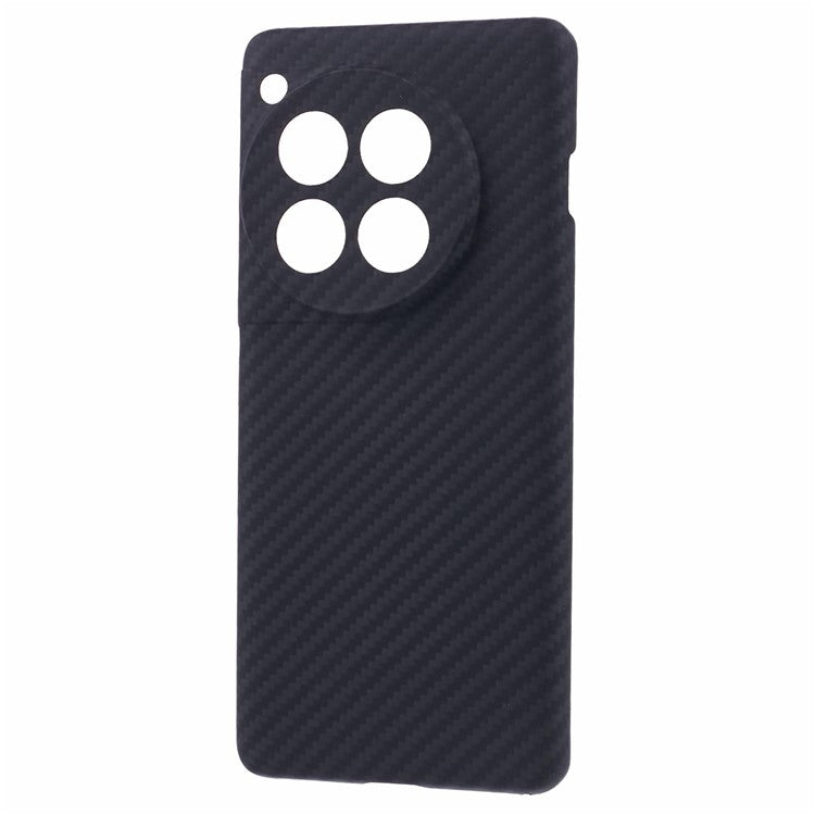 Cell Phone Case for OnePlus 12 5G 1500D Aramid Fiber Back Cover (Precise Lens Hole) - Black
