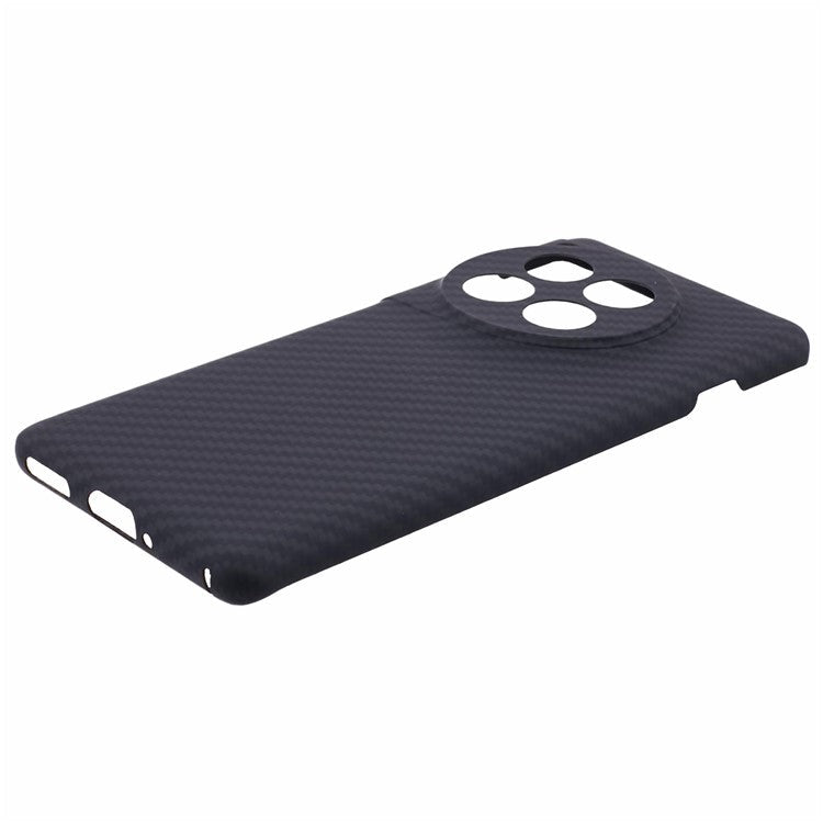 Cell Phone Case for OnePlus 12 5G 1500D Aramid Fiber Back Cover (Precise Lens Hole) - Black