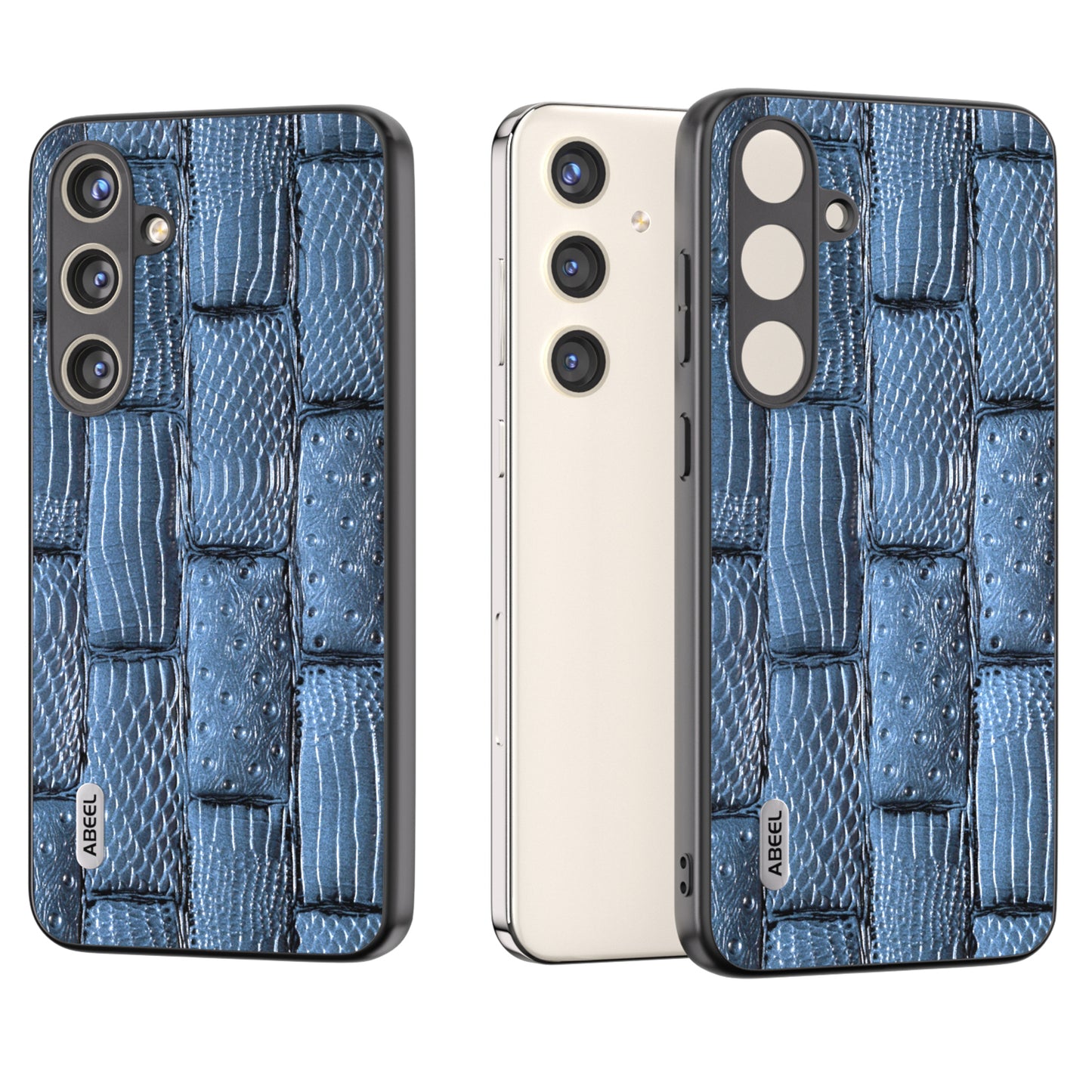 ABEEL For Samsung Galaxy S24+ Case Mahjong Texture Anti-Drop Protective Phone Cover - Blue