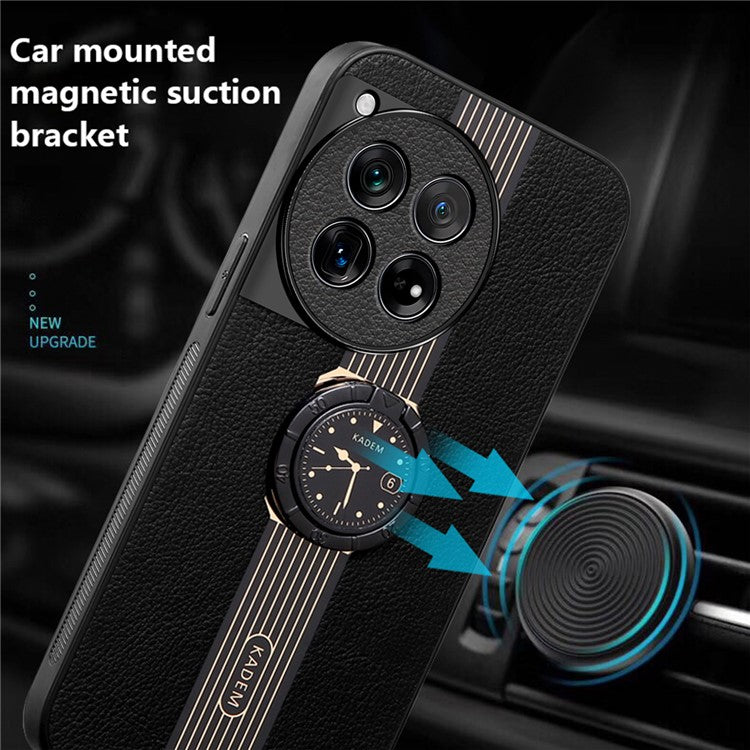 KADEM For OnePlus 12 5G Cover Electroplating Watch Pattern Cell Phone Cases - Black