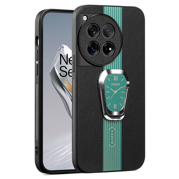 KADEM Kickstand Shell for OnePlus 12 5G , Cell Phone Cases Electroplating Back Cover - Green