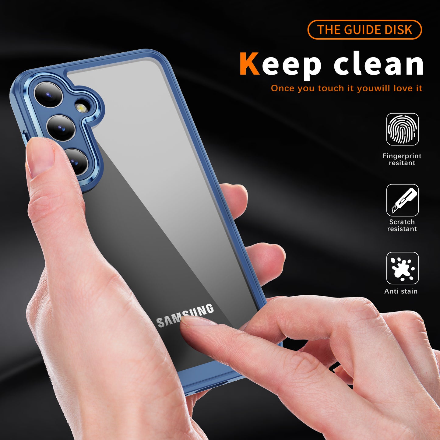 For Samsung Galaxy S24+ TPU+Acrylic Case Metal Lens Frame Ultra Transparent - Blue