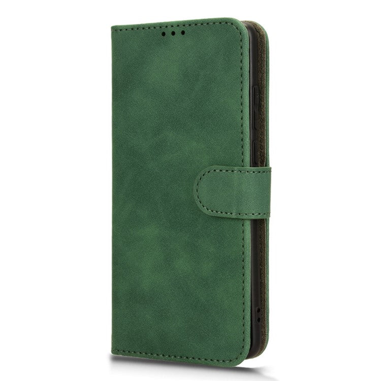 For OnePlus 12 5G Skin-Feel Leather Flip Case Wallet Stand Phone Cover - Green