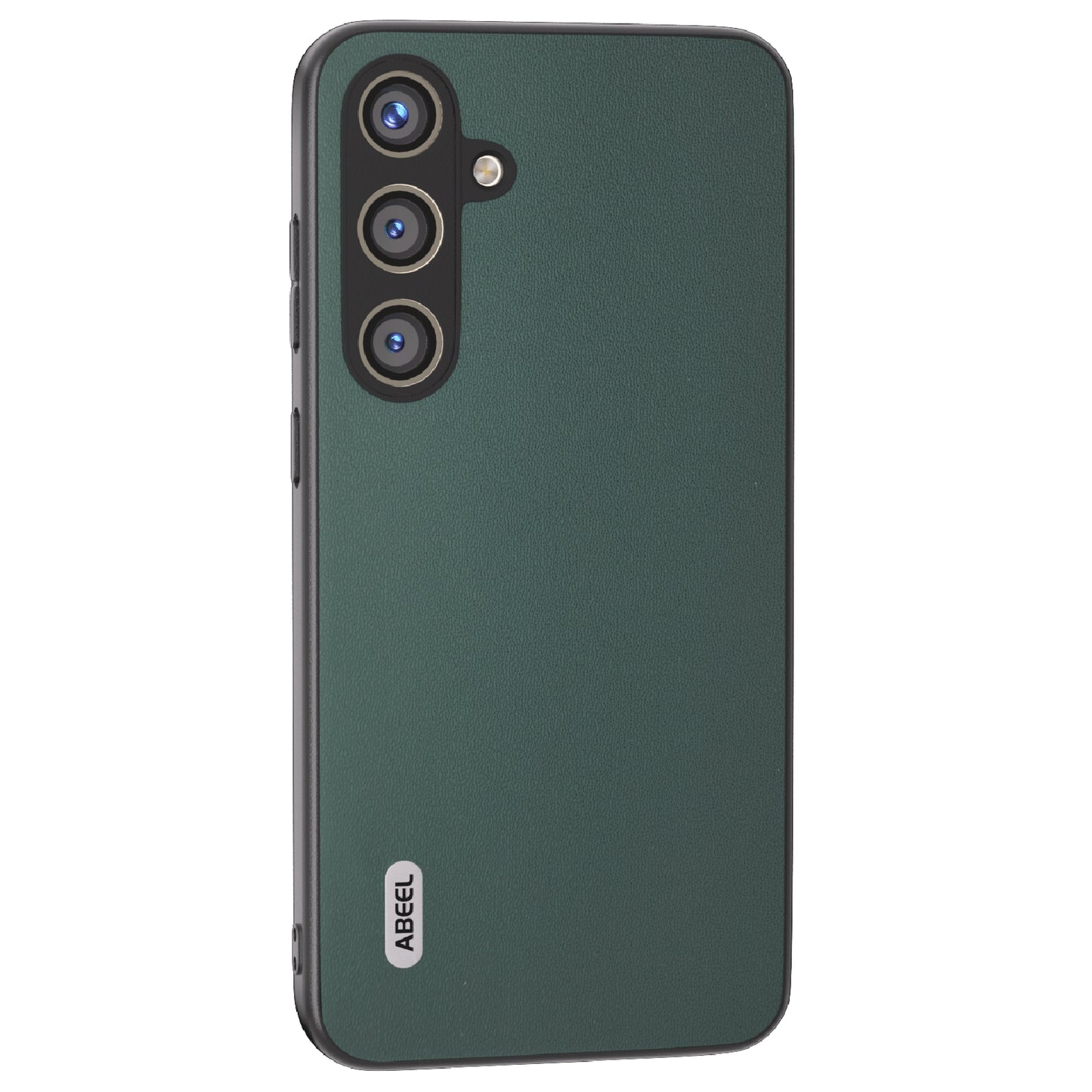 ABEEL For Samsung Galaxy S24 Case Scratch-proof Genuine Cow Leather + Hard PC Shell - Green