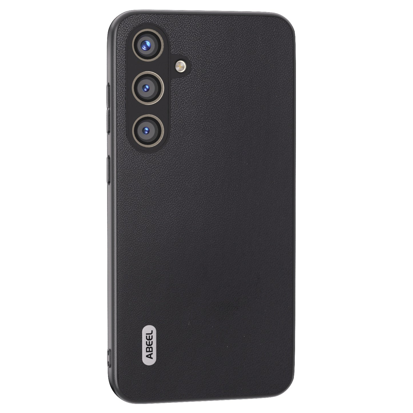 ABEEL For Samsung Galaxy S24 Case Slim-Fit PU Leather+PC Smooth-touch Protective Back Cover - Black