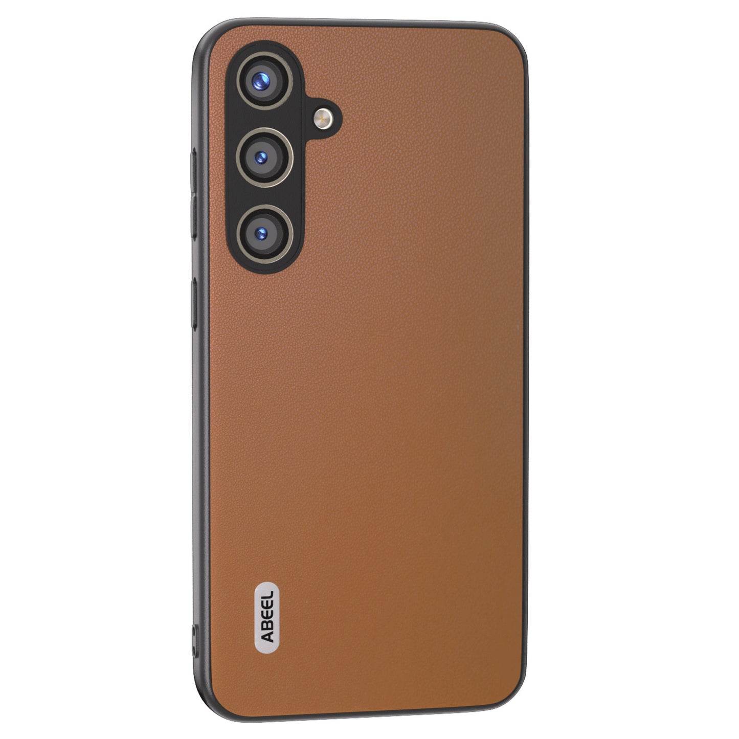 ABEEL For Samsung Galaxy S24+ Case Scratch-proof PU Leather+PC Phone Back Protector - Brown