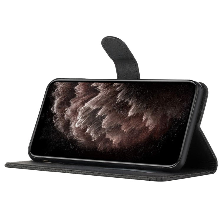 YX0010 Series for OnePlus 12 5G Leather Protective Case Flip Wallet Phone Cover - Black