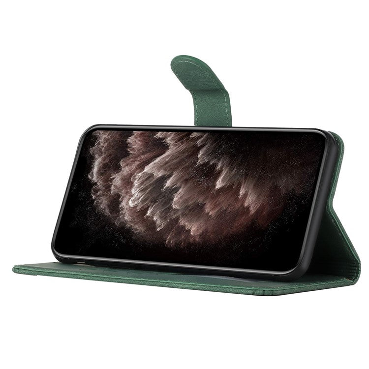 YX0010 Series for OnePlus 12 5G Leather Protective Case Flip Wallet Phone Cover - Blackish Green