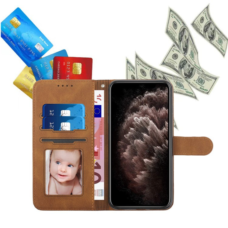 YX0010 Series for OnePlus 12 5G Leather Protective Case Flip Wallet Phone Cover - Coffee