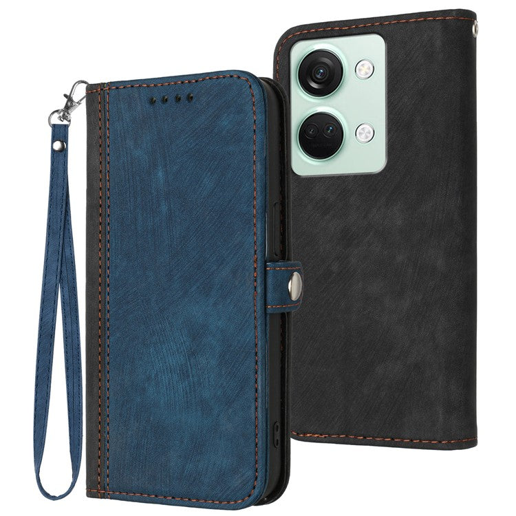 YX0020 For OnePlus Ace 2V / Nord 3 5G Phone Case Side-Clasp Leather Wallet - Sapphire