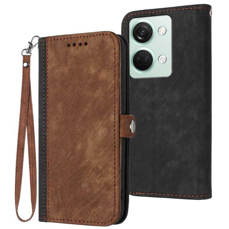 YX0020 For OnePlus Ace 2V / Nord 3 5G Phone Case Side-Clasp Leather Wallet - Coffee