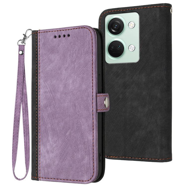 YX0020 For OnePlus Ace 2V / Nord 3 5G Phone Case Side-Clasp Leather Wallet - Purple