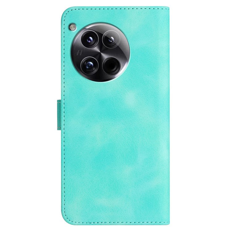 YX0030 For OnePlus 12 5G Leather Wallet Flip Cover Smile Pattern Phone Case Stand - Baby Blue