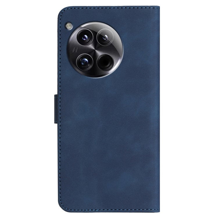 YX0030 For OnePlus 12 5G Leather Wallet Flip Cover Smile Pattern Phone Case Stand - Sapphire
