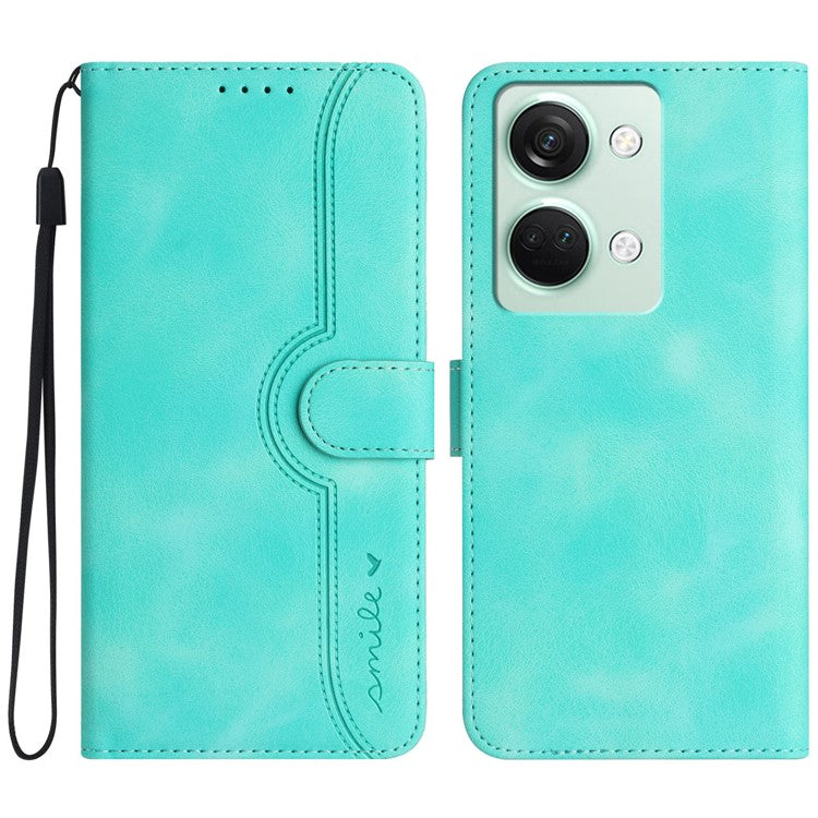 YX0030 For OnePlus Ace 2V / Nord 3 5G Case Leather Smile Pattern Phone Cover Wallet - Baby Blue