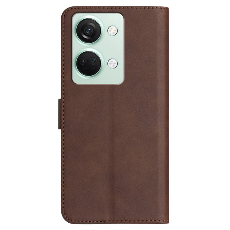 YX0030 For OnePlus Ace 2V / Nord 3 5G Case Leather Smile Pattern Phone Cover Wallet - Coffee
