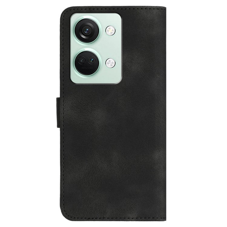 YX0030 For OnePlus Ace 2V / Nord 3 5G Case Leather Smile Pattern Phone Cover Wallet - Black
